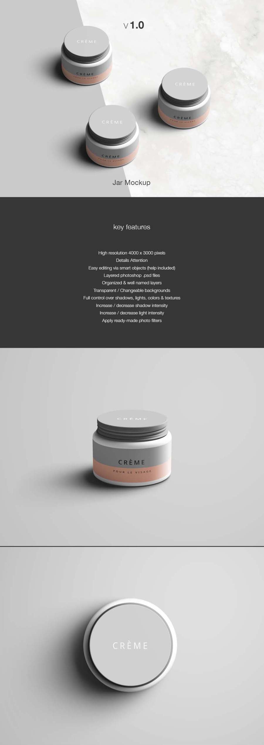 Cosmetic Creme Jar Packaging Mockup