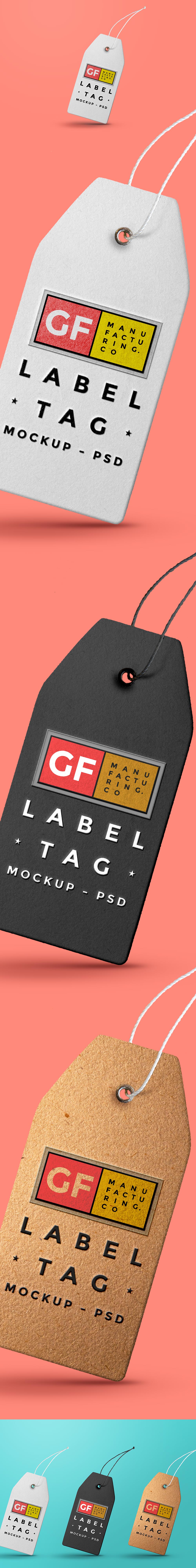 Clothing Label Tag Mockup PSD