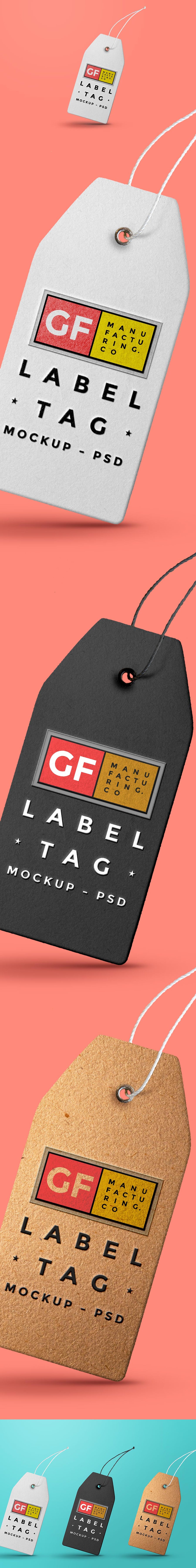 Clothing Label Tag Mockup PSD