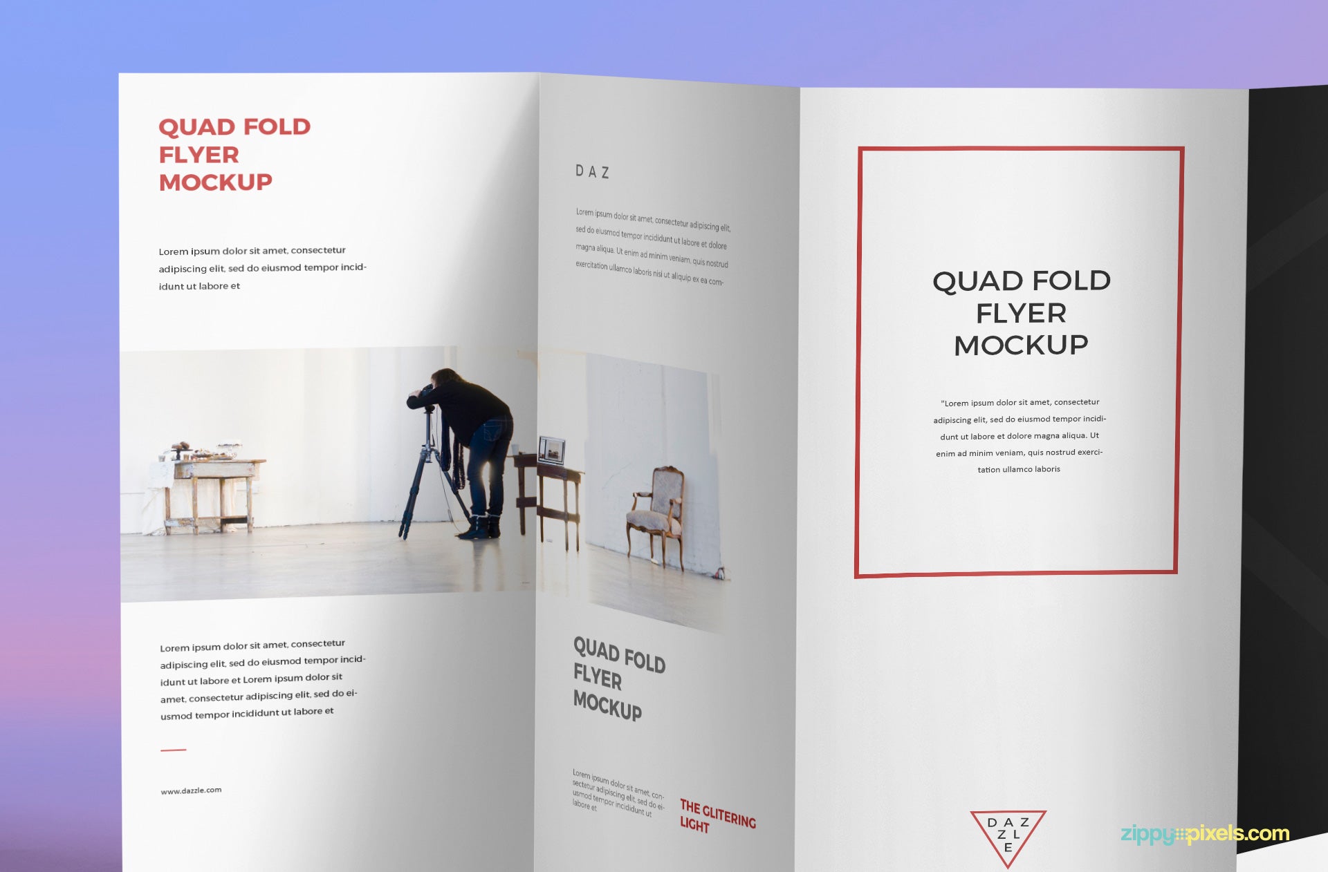 4-Fold Brochure PSD Mockup