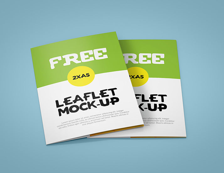Leaflet Mockup A5 Bi-Fold Mockup Set 6 Views