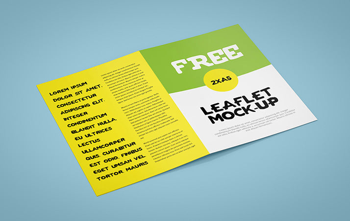 Leaflet Mockup A5 Bi-Fold Mockup Set 6 Views