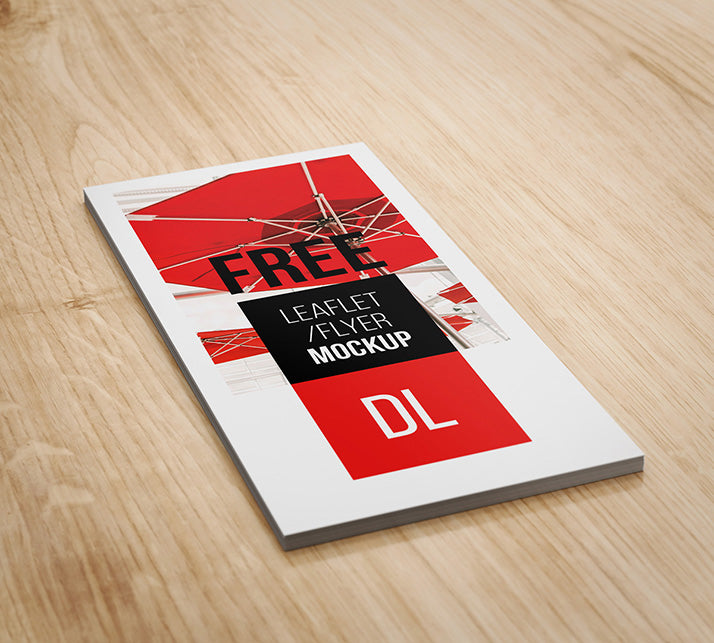 DL Flyer Mockup in 4 Views