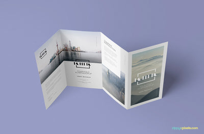 Photo-realistic Folded Brochure Mockup