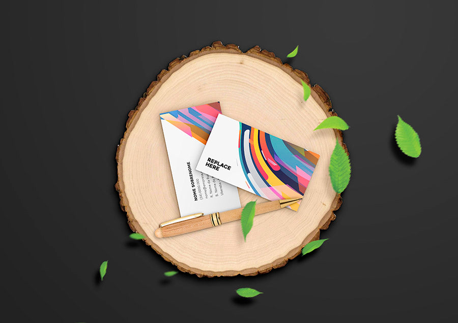 Wooden Stationery PSD Mockup