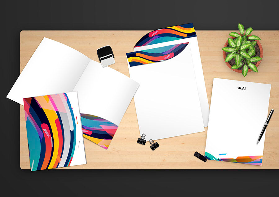 Wooden Stationery PSD Mockup