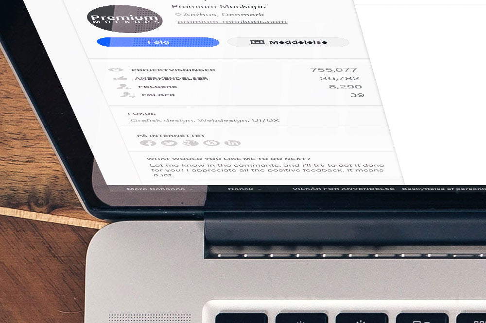 Woman Typing on a Macbook Pro Top View Mockup