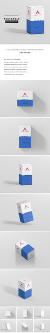 Huge Set of Clean Rectangle Packaging Boxes PSD Mockup