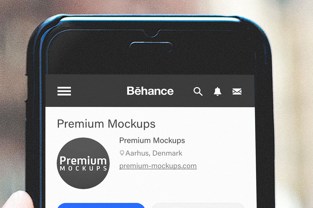 Man Holding iPhone 6 Mockup in a Hand