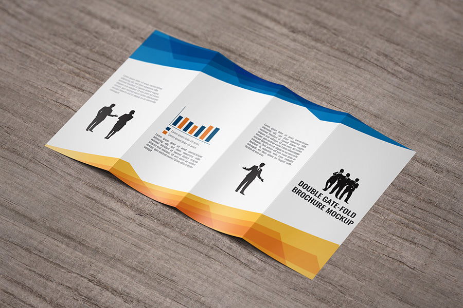 Double GateFold Brochure Mockup - Mockup Hunt