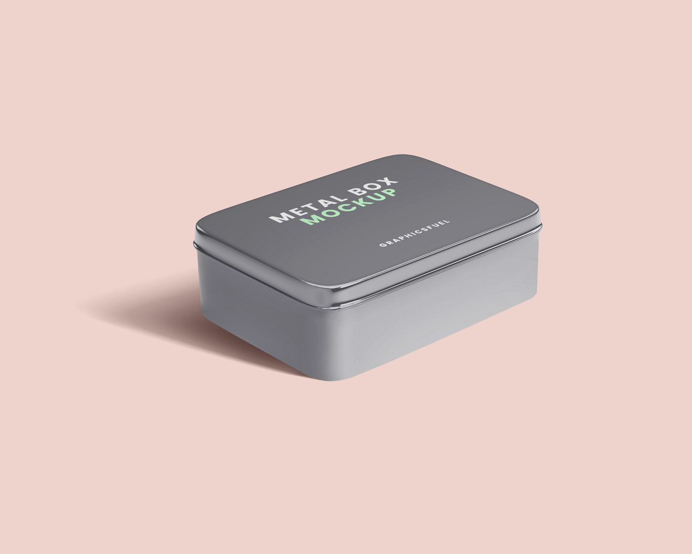 Matte Metal Box Mockup PSD