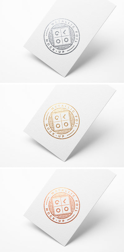 Metallic Foil Logo Business Card MockUp