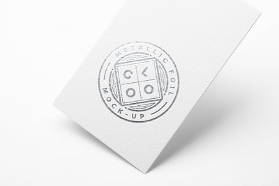 Metallic Foil Logo Business Card MockUp