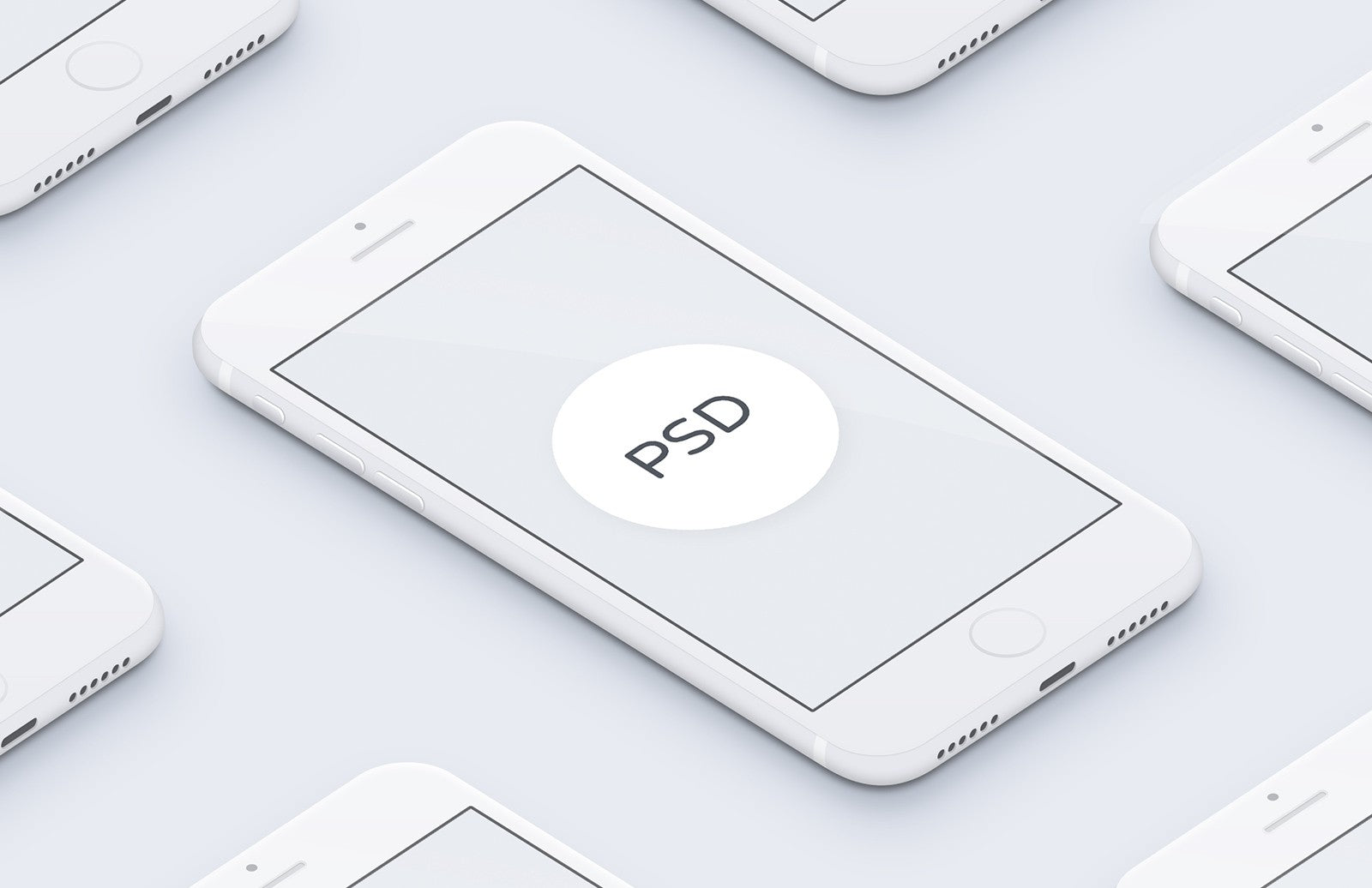 Minimal 3D iPhone Mockups