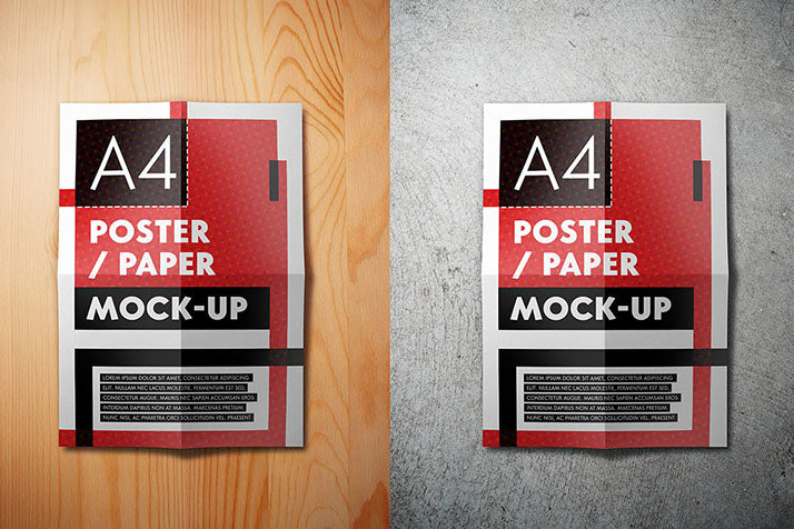 A4 Poster or Page Mockup Set