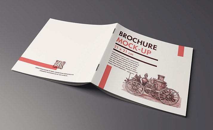 Square Folder or Brochure Mockup 5 Views
