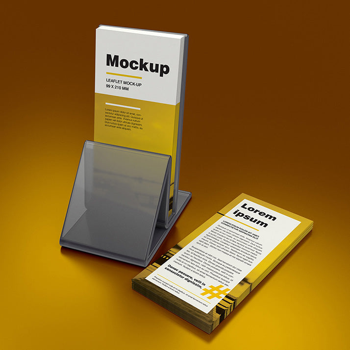 DL Leaflet Holder Mockup Set