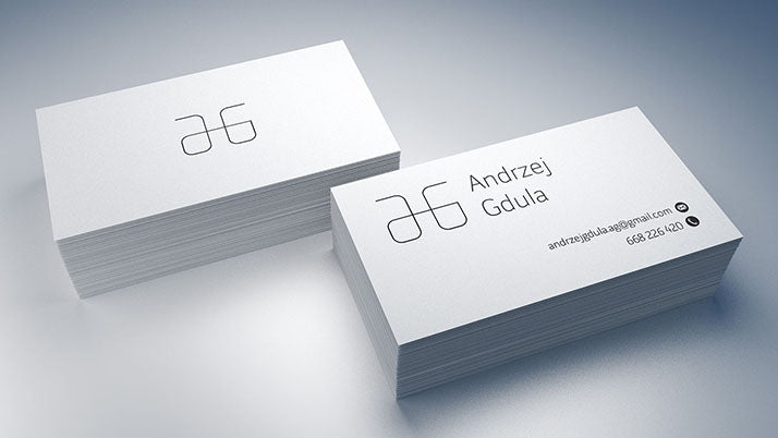 3 x Clean Business Card Mockups 90x50 mm