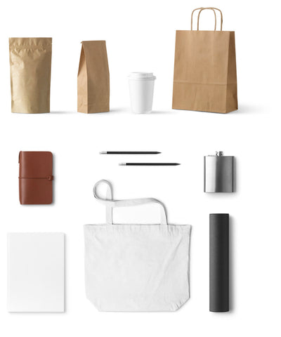 Essential Stationery and Branding Mockup Set with Paper Bag