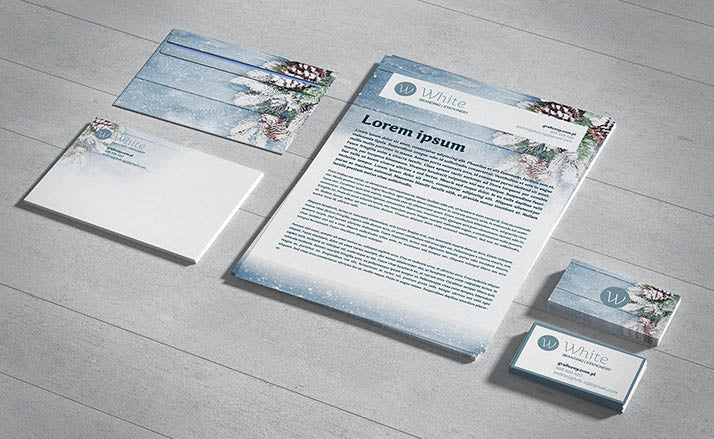 Winter Stationery Set with Paper Letter and Envelope 5 Views