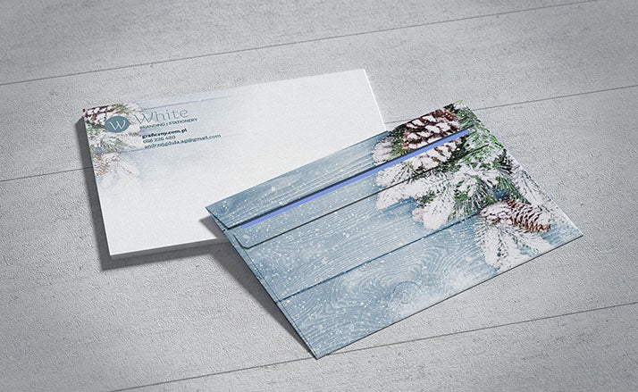 Winter Stationery Set with Paper Letter and Envelope 5 Views