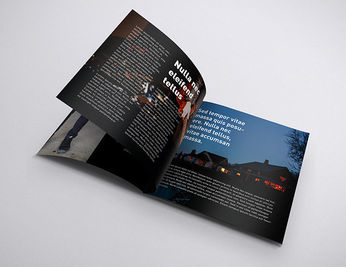 Black Square Brochure Mockup Set in 7 Angles