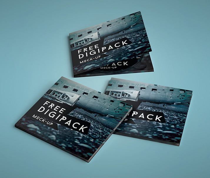 DVD/CD Paper Packaging Cover Mockup Set