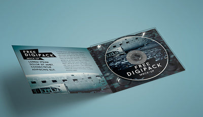 DVD/CD Paper Packaging Cover Mockup Set