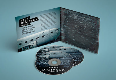 DVD/CD Paper Packaging Cover Mockup Set