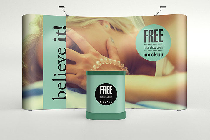 Business Trade Show Booth Advertisement Mockup