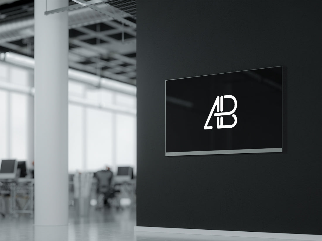 Modern Digital Display Sreen Signage Mockup