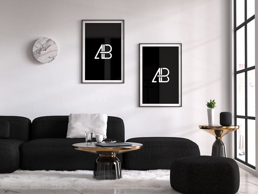 Modern Double Poster Mockup