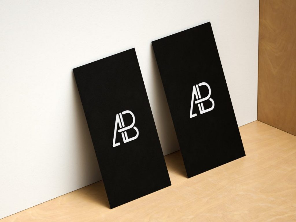 Modern Horizontal and Vertical Business Card Mockup