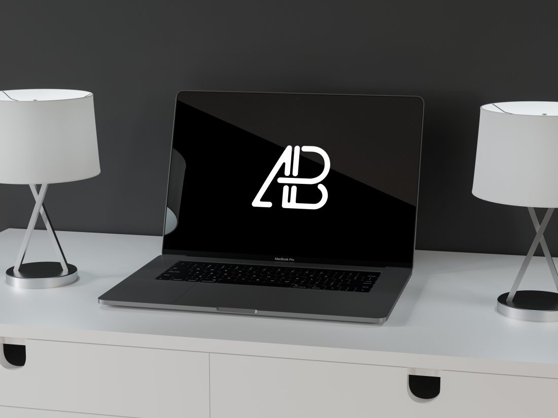 Modern Macbook Pro 2017 Mockup