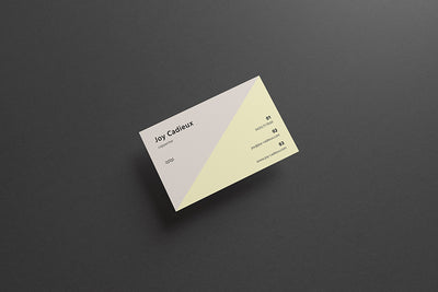 Modern Stylish Business Card Mockup on a Black Background