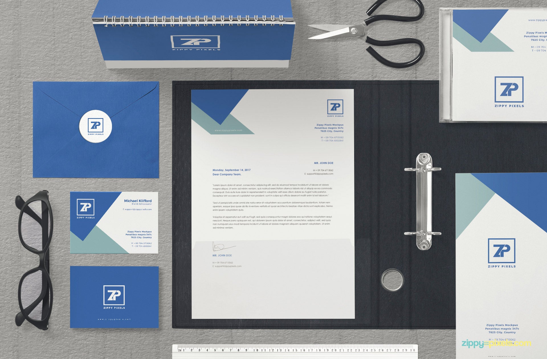 Impressive Corporate Identity Mockup Scene