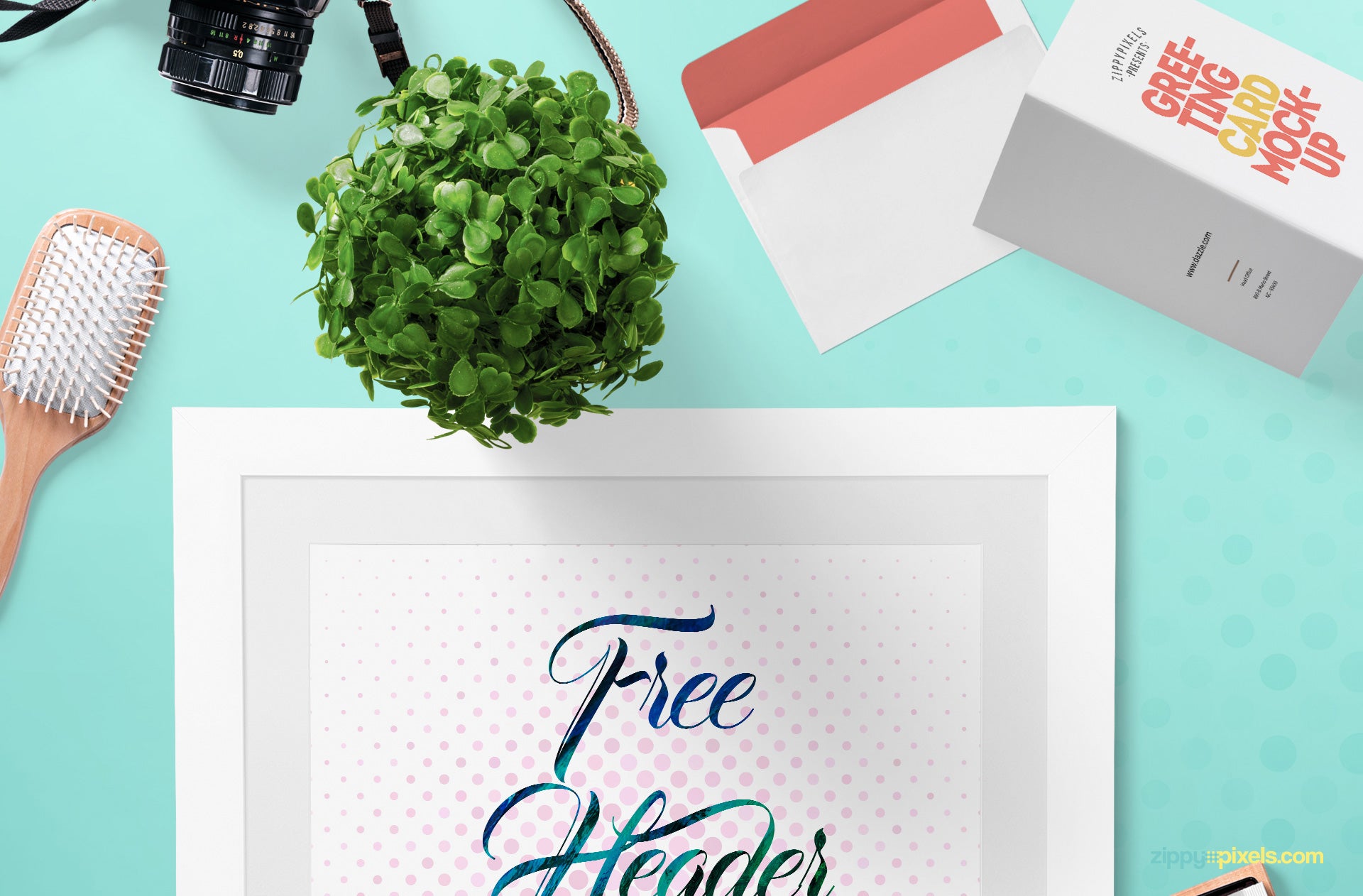 Customizable Hero Header Mockup Scene