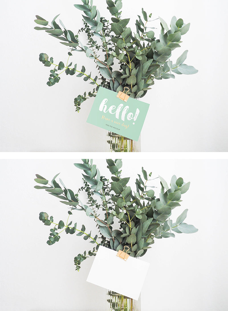 White Empty Greeting Card (PSD Mockup)