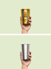 Hand Holding Metal Cup (Mockup)