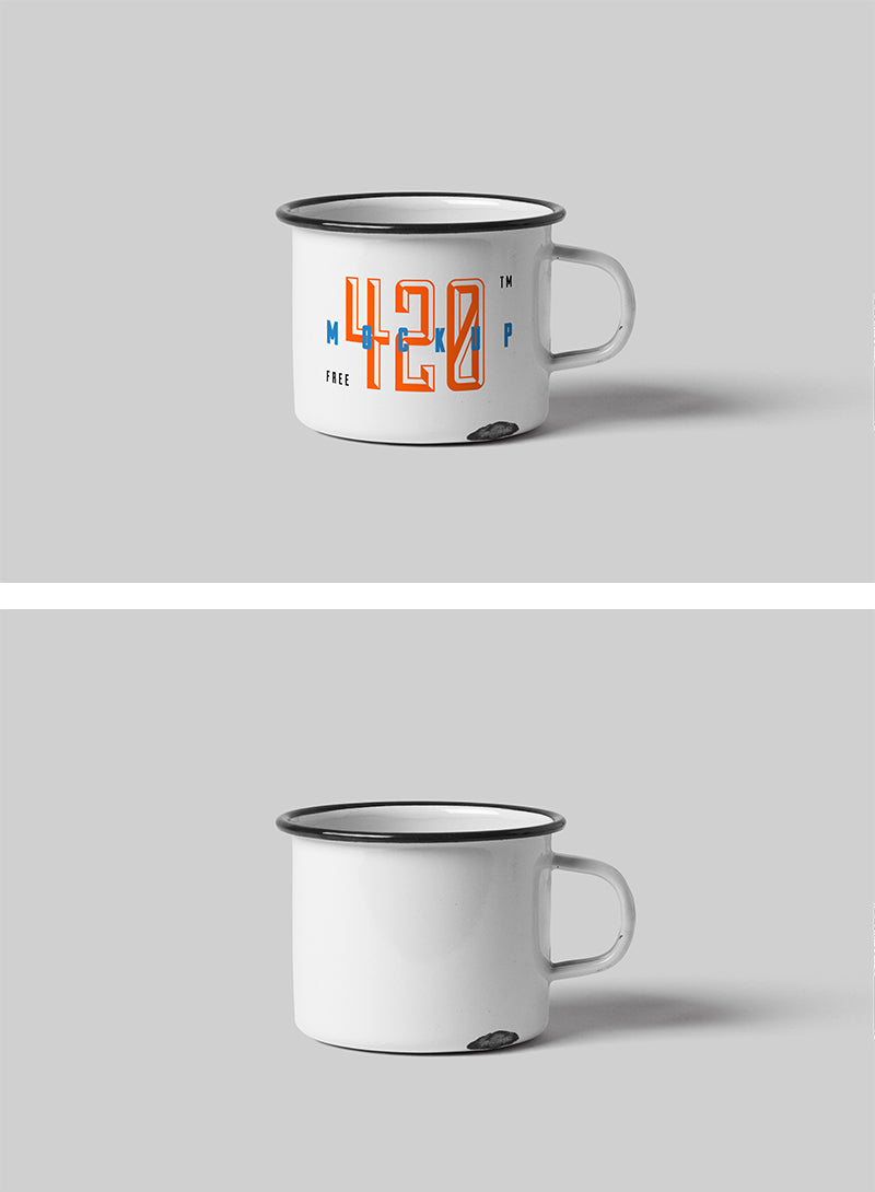 White Metal Mug (Mockup)