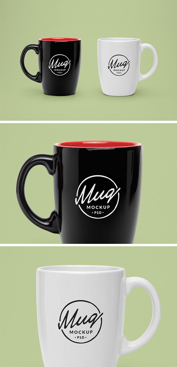 Black and White Mug PSD MockUp