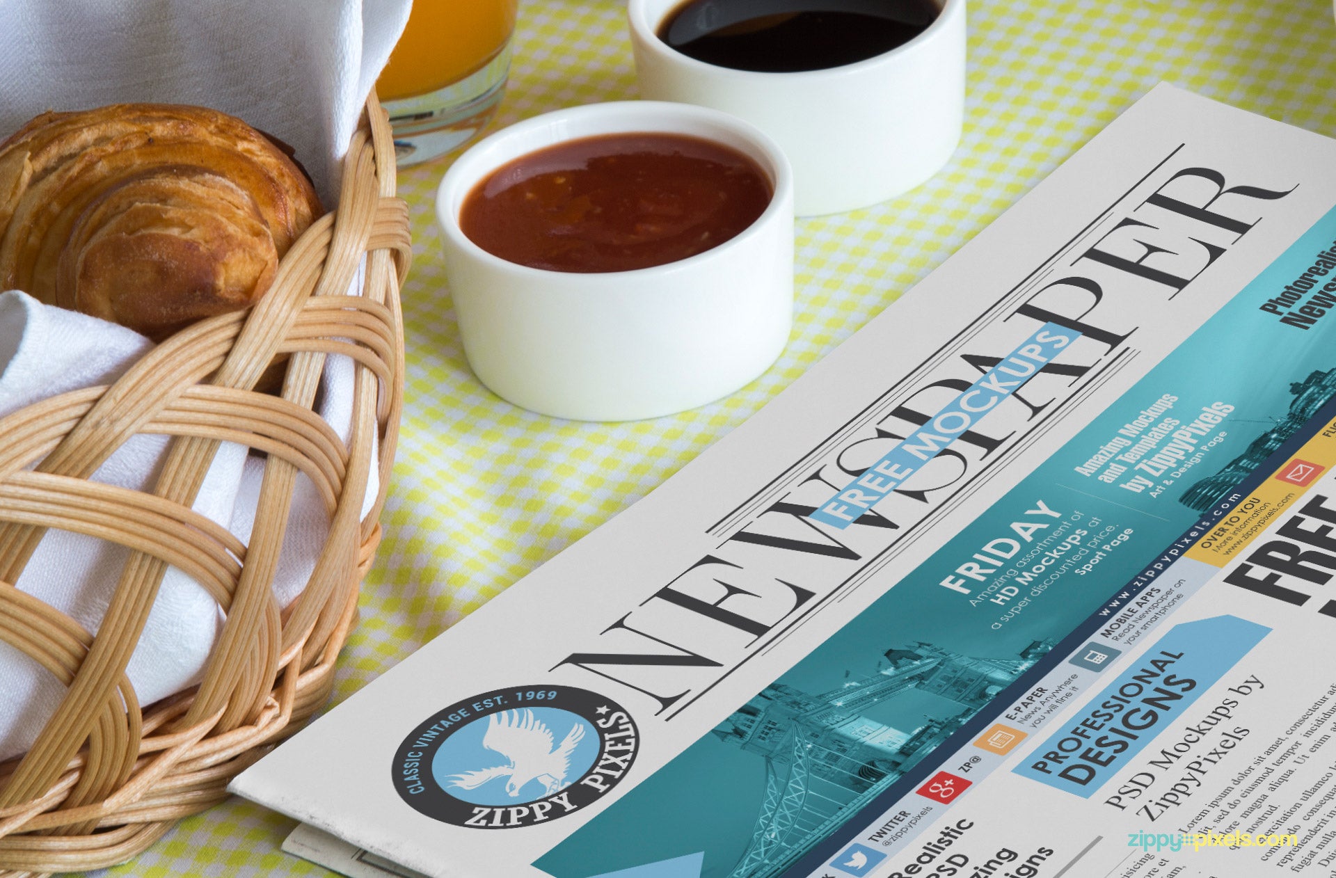 Newspaper Mockup PSD