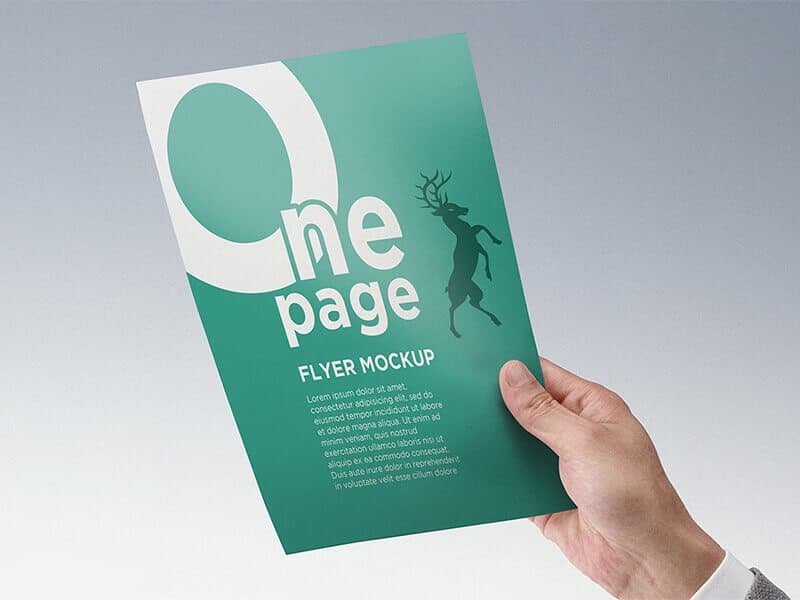 One Page Flyer Mockup