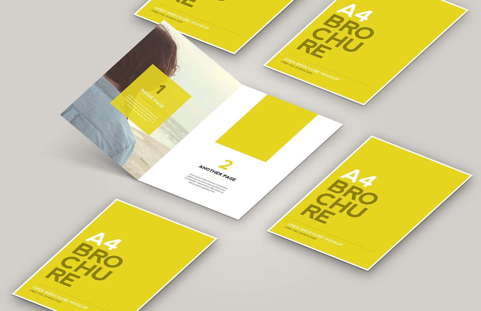 Open Brochure (Mockup) - Mockup Hunt