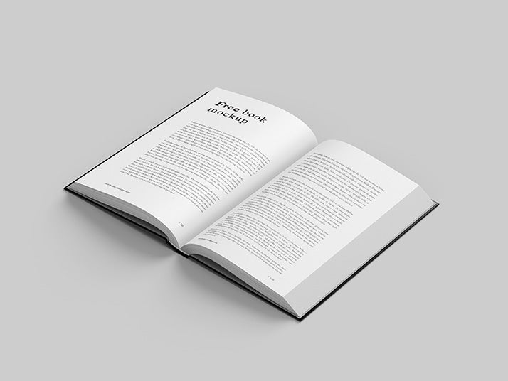 Clean and Thick Novel Book Mockup 6 Shots and Angles