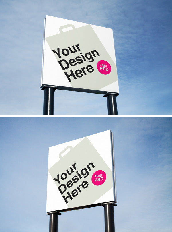 Outdoor Billboard Sign Advertising PSD MockUps