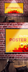 Horizontal Outdoor Poster Design Mockup