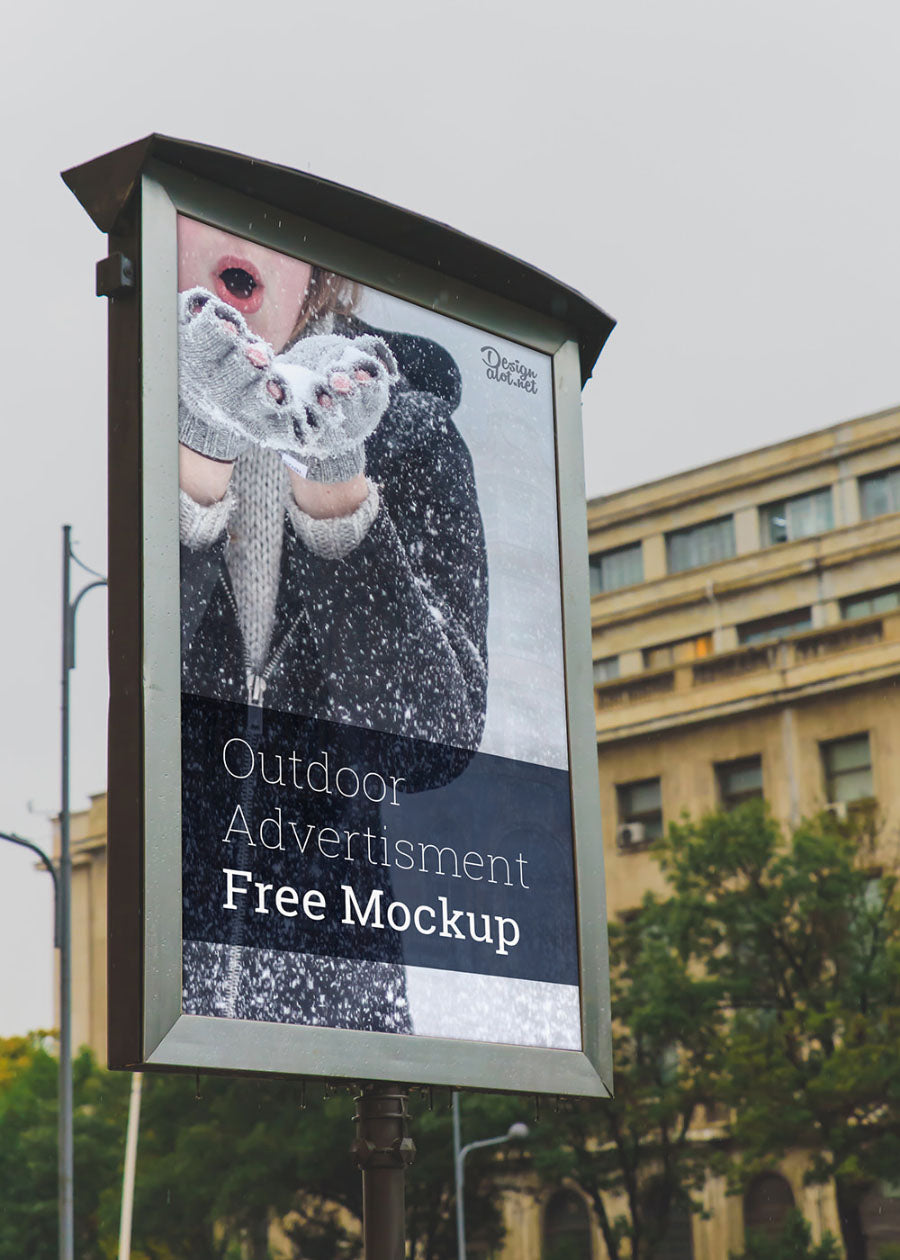 Winter Outdoor Advertising Mockup