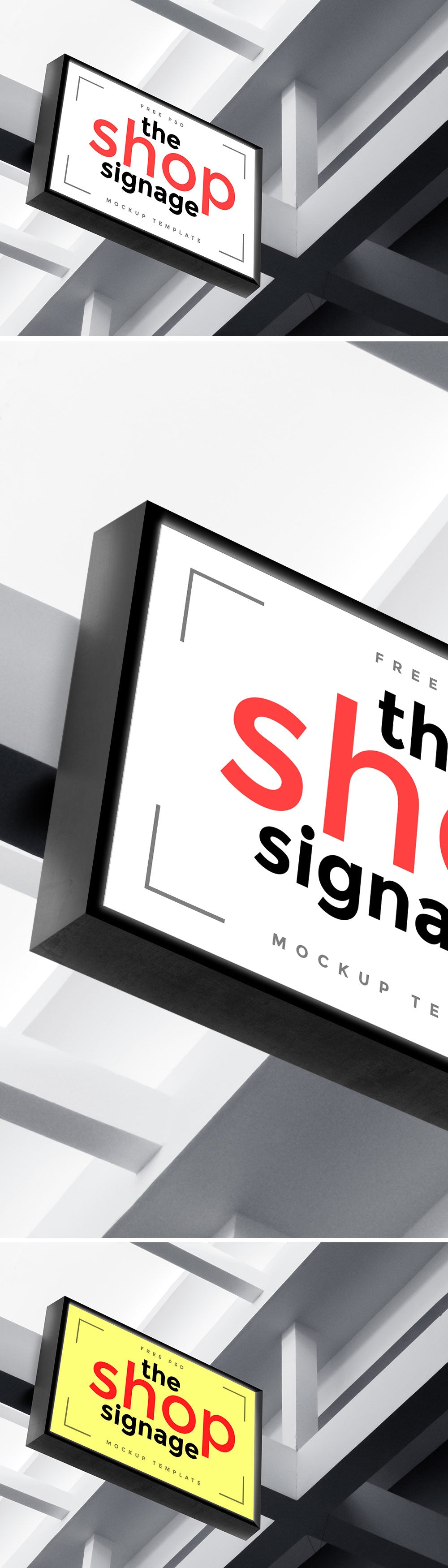 Outdoor Shop Signage Mockup PSD