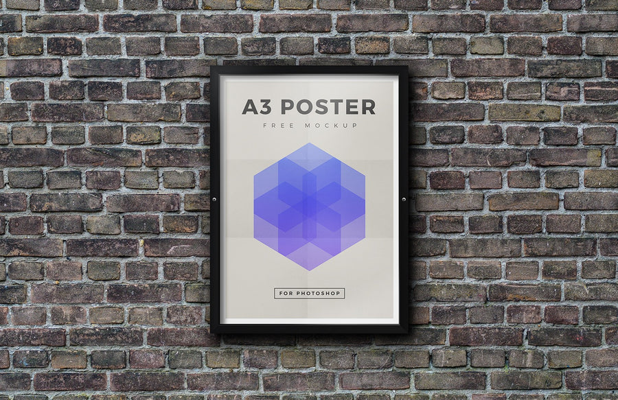 Outdoor Framed Poster Mockup